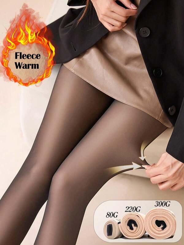 1pair 220g/80g/300g Women's Spring And Autumn Silk Stockings,Thermal Lined Tights,Sexy Translucent Pantyhose Women Thicken Thermal Tights Leggings, Plus Size Leggings,Autumn And Winter Thick Plush Warm Leggings And Pantyhose, Winter Work And Business Tight Pants (Suitable For -5-25 ° C)