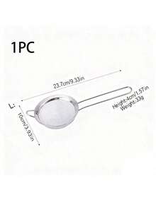 3pcs/1pc Stainless Steel Fine Mesh Tea Strainer With Handle - Japanese Style Matcha Powder Sifter