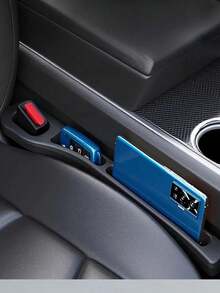 Car Seat Gap Filler Universal For Cars SUV Truck Fit Organizer Gap Blocker With Cell Phone And Lip Balm Organizer Fills The Gap Between The Seat And Console To Stop Items From Falling - Multicolor - View 6