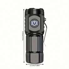 Mini Flashlight 2550 Lumens Rechargeable USB C Charging, Small Flashlights High Lumens 5 Modes, Pocket Light With Clip, Portable Flash Light For EDC,Camping, Hiking,Emergency - Black - View 11