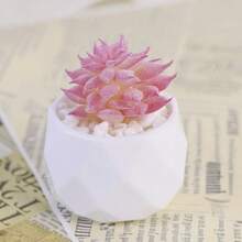 Plantes artificielles succulentes préférées des filles avec pot. Petites plantes en pot artificielles décoratives roses. Plantes artificielles pour salon, chambre, décoration de maison, parfum d'intérieur, petites plantes de simulation de bureau, décoration de bureau avec succulentes artificielles mignonnes. Cadeau de Thanksgiving, Noël, décoration de fête des fleurs et des parfums. Cadeau de fête. - Succulente rose - Voir 16