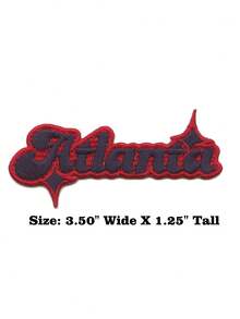 1PC Los Angeles Sparkle Script Patch White/Blue Baseball Sports Embroidered Iron On