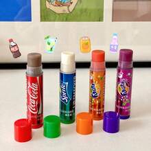 LIP SMACKER 4支/套 可口可乐润唇膏，樱桃味、橙子味、可乐味，持久保湿，自然光泽润色唇部彩妆，适合所有肤质，不含酒精，秋冬季润唇膏，派对礼物，圣诞礼物套装 LIPSMACKER - 粉色 - 查看 1