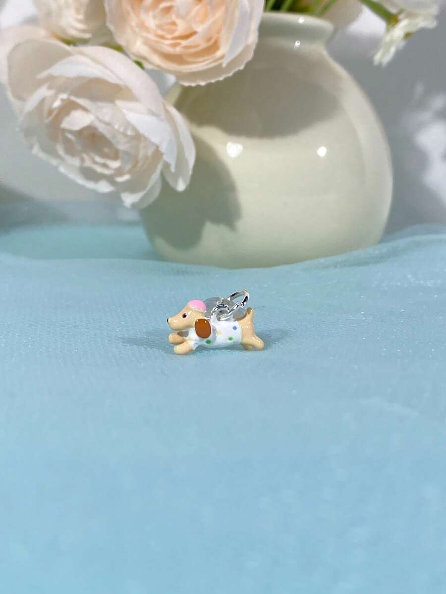 1 cái Nút bịt chống bụi hình chú chó nhỏ giọt dầu bằng hợp kim tương thích với cổng sạc Type-C, cổng sạc dữ liệu. Tương thích với Mi Oppo Vivo iPhone5-17, Tai nghe - trắng - Xem 1