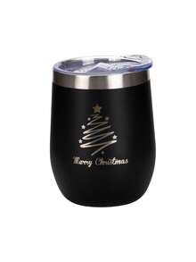 1PC Christmas Mug,Insulated Design,Black Christmas Tree Pattern,Keeps Drinks Hot Or Cold For A Long Time,Perfect Holiday Gift,Suitable For Coffee,Tea,Hot Chocolate,Suitable For Home,Office,And Travel,Holiday Theme Design,Durable Construction,A Must-Have For Coffee Lovers,Reusable,Dual-Use For Hot And Cold - Multicolor - View 8