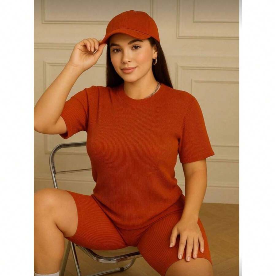 Women T-Shirts - Rust Brown - View 1
