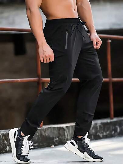 Pantalones de correr para hombres, pantalones de gimnasio, pantalones casuales sueltos y elásticos, ropa deportiva para exteriores