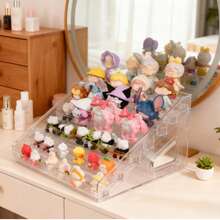 1pc Multi-Functional Acrylic Display Stand, Suitable For Toy Cars, Cosmetics, Badges, Small Figurines, Jewelry Storage - Multi-Tier Design, Great As Holiday Gift