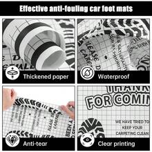 100 Pcs White Paper Floor Mats For Cars 16x20 Disposable Auto Floor Pads Made Of Kraft Paper Waterproof Thank You Car Mats For Car Detailing Dealership Automotive Supplies Gift - 白色100件 - 查看 5
