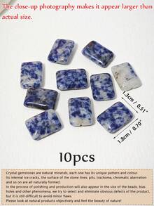 EECLYCJ 10/20 hạt đá tự nhiên hình chữ nhật 13*18mm hỗn hợp ngẫu nhiên DIY dạng hạt rời, pha lê tự nhiên, đá hình, mã não, mắt hổ, đá đốm, đá Aventurine xanh, đá thạch anh hồng, thạch anh tím, đá Sodalite nhiều màu hỗn hợp thương hiệu hòa bình may mắn năng lượng cho phụ nữ/bé gái/phụ nữ làm đồ trang sức vòng cổ vòng tay cổ điển Bohemian thủ công - 13*18mm - Xem 14