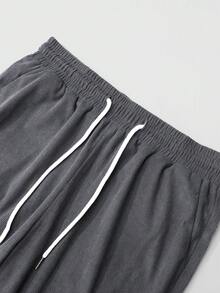 Autumn/Winter Fashion Casual Street Style Long Sleeve Collar Men's Jacket Coat And Drawstring Pocket Pants Set