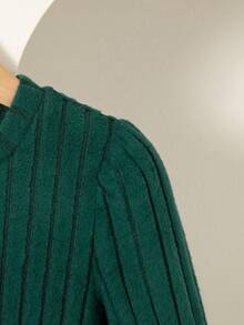 2 件套女童休闲套装 - 蝴蝶结装饰无袖上衣和长袖及膝连衣裙，女童时尚套装，春/秋/冬