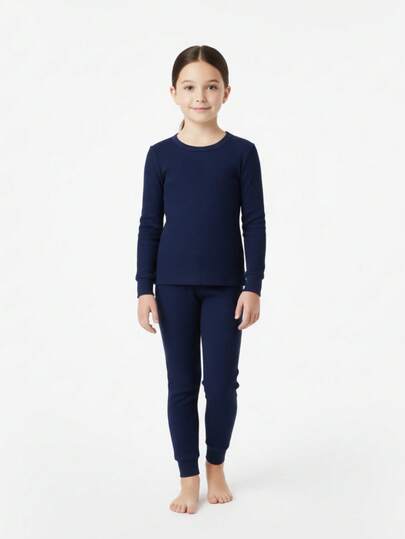 Pijama Térmica niño, niña, pijama Infantil, Playera Y Pantalón Unisex, 2 piezas