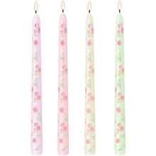 0.87*10 Inch Printed Floral Taper Candles, 4 Pack Unscented And Less Rose Candlesticks, 6 Hours Burning For Home Décor Weddings Dinner Party{Inchcolor_nameinch:InchRoseinch,Inchsize_nameinch:Inch10Inch-4Countinch} - Rose - 查看 1