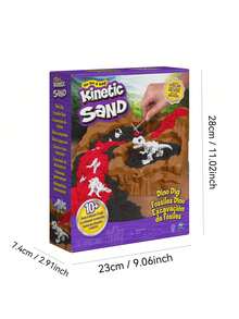 Spin Master Kineticsand Children's Educational Dinosaur Fossil Digging Toy Manual DIY Treasure Exploration Toy - Purple - View 11