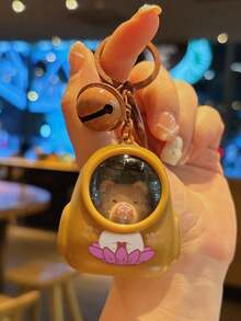 Mochila creativa y romántica con diseño de cielo estrellado, llavero de astronauta con luz nocturna en forma de pequeño oso, llavero con luz nocturna de rata de agua de dibujos animados, llavero con luz nocturna de delfín, llavero con luz ambiente, llavero con forma de traje espacial, regalo perfecto para amigos, accesorios para el coche, colgante para bolso, colgante para mochila, estilo gótico Y2K, regalo de cumpleaños, regalo de fiesta, regalo de Navidad, decoración de oficina - Multicolor - Ver 3