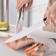 [19 Piece KITCHEN UTENSILS SET]Kitchenware Utensils And Knife Set,Practical Kitchen Accessories Includes 9 Piece Non-Stick Silicone Cooking Utensils- 5 Piece Sharp Stainless Steel Chef Knives- Scissors -Whisk Tongs And Cutting Board ,Kitchen Utensil Set Be Your Kitchen Assistant,Kitchen Essential- Great For Chefs, Bakers, Pastry Chefs, Or Amateurs. Best For Stirring, Scraping, Folding, Cooking, And Steaming All Kinds Of Food,Room Decor. It's A Thoughtful And Practical Present For Any Cooking Enthusiast,Christmas Gift For Home Chefs • New Year's Culinary Upgrades - 白色 - 查看 5