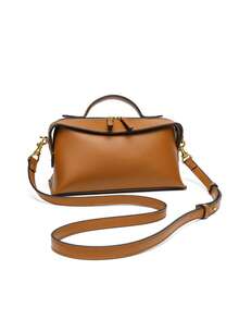 女士长方形帆布都市包，奢华设计师新款手提包，休闲托特包/斜挎包，适合日常穿着 - 彩色 - 查看 8