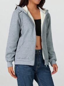 女士舒适冬季套头卫衣 - 柔软保暖内衬卫衣，居家休闲及旅行皆宜