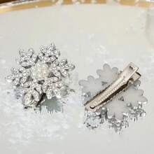 10pcs Metal Snowflake Hair Clips For Women - Elegant Winter Hair Accessories With Intricate Design, Perfect For Parties & Cold Weather, Secure Hold Hairpins For Updos, Braids, And Winter Hairstyles, Winter Hair Accessories, Braid Embellishments, Holiday Hair Decor, Sophisticated Style, Sparkling Details, Durable Hairpins - Multicolor - View 3