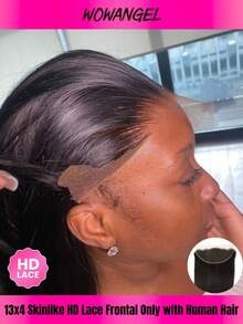 WOWANGEL 100% Human Hair 13x4 High Definition Lace Front Closure Wig, Invisible Transparent Lace, Perfect Skin Fit, High Definition Lace Front Closure Wig, Made With Only Real Human Hair, Remy High Definition Lace Closure Wig, Pre-Plucked, Natural Hairline, Designed For Women - Natural Black - View 1