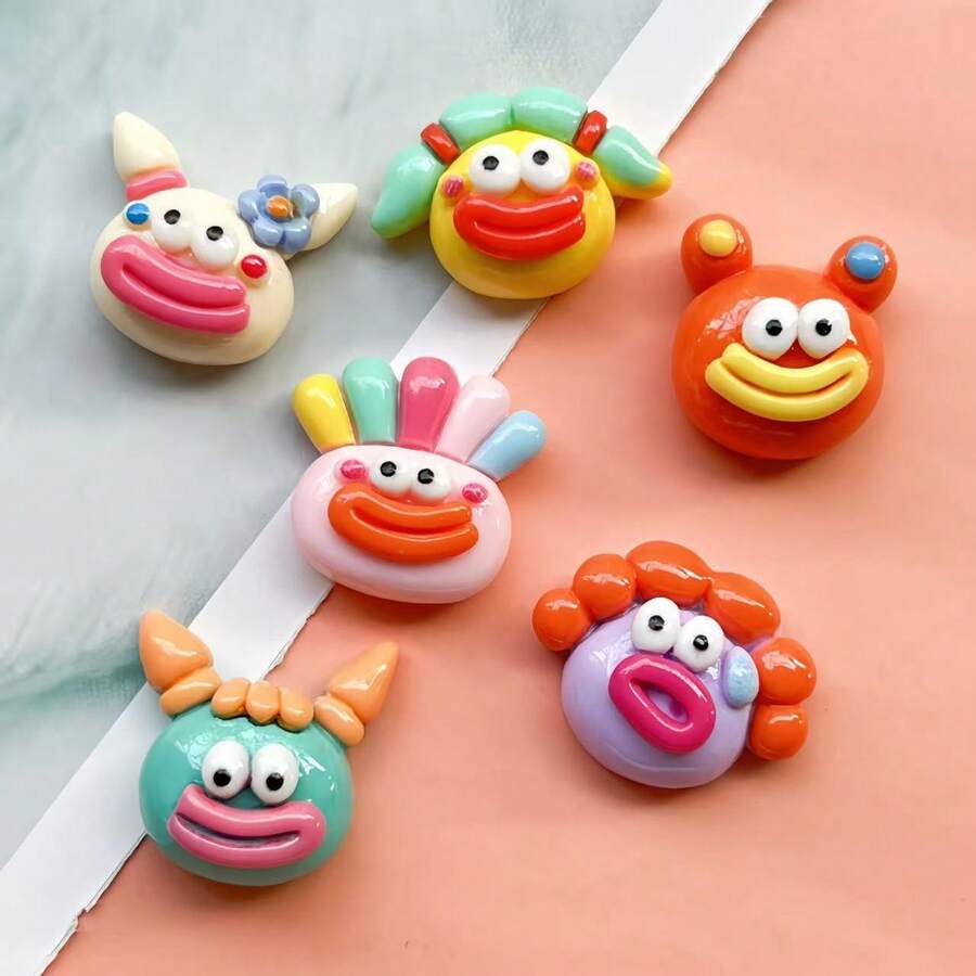 6个趣味爆炸香肠嘴冰箱贴，色彩鲜艳可爱，适用于冰箱、磁性金属柜、白板、洗衣机和其他铁质表面，是室内装饰和节日礼物的理想选择。 - 醜小孩 - 查看 1