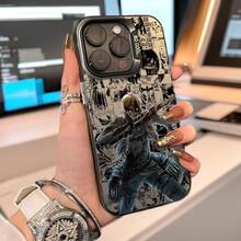 Funda de teléfono compatible con Apple 15 Plus, 16 Pro Max,  17, 13, 12, diseño de dibujos animados, nicho europeo y americano - Plateado - Ver 1