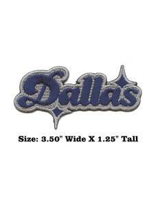 1PC Los Angeles Sparkle Script Patch White/Blue Baseball Sports Embroidered Iron On