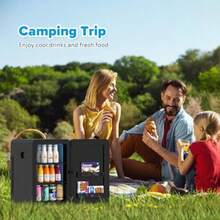 Mini Fridge 22L Portable Mini Refrigerator 12V Car Fridge Cooler Black - Negro - Ver 2