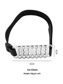 1 paire de crampons à glace faciles à utiliser pour l'extérieur avec 26 dents, couvre-chaussures anti-dérapants pour la neige, avec boucle et crochet, crampons à glace en acier inoxydable, disponibles en plusieurs tailles - Multicolore - Voir 7