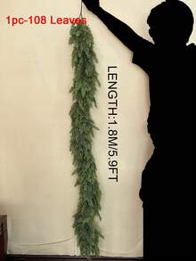 6 pies Guirnalda de cedro de tacto real para Navidad, guirnalda de agujas de pino artificial realista de color verde para decoración navideña interior y exterior de chimenea, mesa, ventana, escaleras, repisa, fiestas de Navidad, decoración del hogar