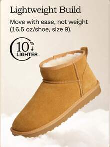 Men's Winter Boots Cozy Suede Leather Warm Fuzzy Lining Outdoor Comfort Cold Weather Casual - Maroon - View 3