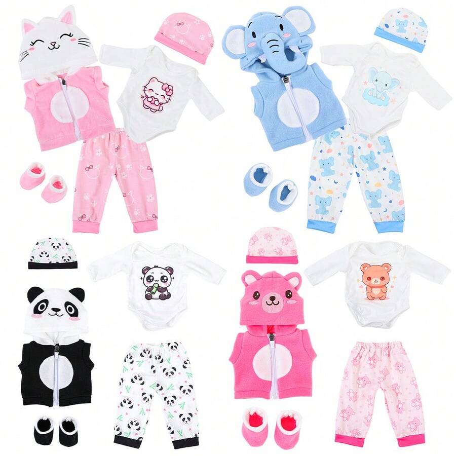 18-Inch Plush Panda/Bear Costume, Children Role Play Dress Up Doll, Suitable For Role Play And Christmas Gift (Doll Not Included) - Multicolor - View 1