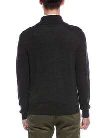 Bruno Magli Plaited 1/4-Zip Merino Wool Mock Neck Sweater - Multicolor - View 3
