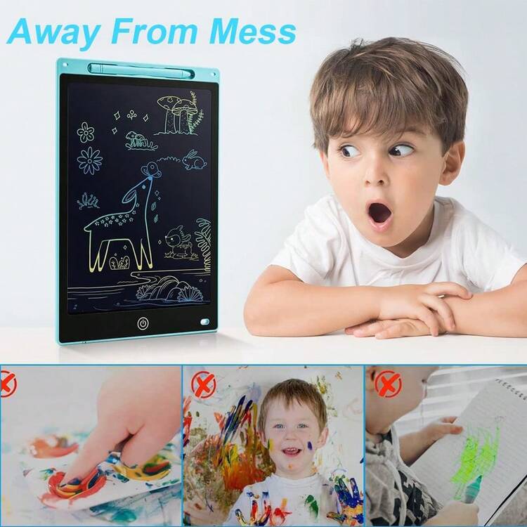 8.5英寸可重复使用液晶手写板/绘画板 - 彩色儿童涂鸦板/数码绘图板/手写板玩具 - 可擦写电子艺术玩具，适合青少年，多种颜色（粉色、蓝色等），是复活节、万圣节、圣诞节和开学季的完美礼物 - 彩色 - 查看 7