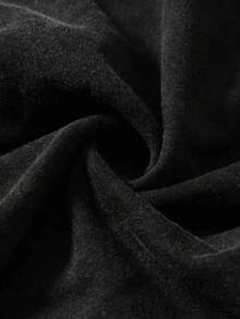 Men's Washed Drop Shoulder Zip-Up Casual Hoodie, Autumn - Black - View 7