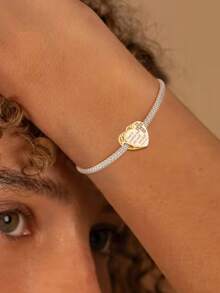 1 Stück modischer, funkelnder herzförmiger Perlenanhänger, geeignet für Frauen Armbänder, Armreifen DIY Schmuckherstellung und tägliche Accessoires, geeignet zum Tragen für Mädchen - Perlen - Übersicht 10