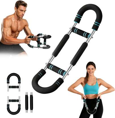 Entrenador de Brazos  Ajustable Profesional 20-40Kg |   Expansor de Pecho, Antebrazo & Tríceps |    Arm Trainer Diseño Desmontable Portátil |   Ejercicio en Casa para Hombres y Mujeres