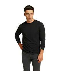 Playera Casual Manga Larga para Hombre - Negro - Ver 7