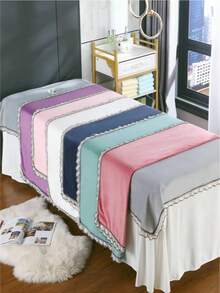 200cm*120cm/78.74in*47.24in Wool Massage Bed Sheet With Face Hole, Anti-Slip, Thick & Warm, Reusable Beauty Salon Bedcover, Crystal Wool - Multicolor - View 10