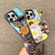 Comic K- Cute Friends Funda Trasera Compatible con 17 16 15 14 13 12 11 Pro Max Plus Air, Resistente a Impactos, Color Plata, Galaxy S22 S23 S24 S25 Plus Ultra - Z2 - Ver 1