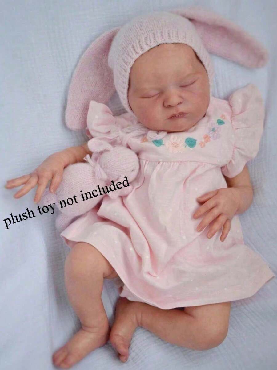 50cm 20inch Asleep Reborn Baby Doll 3D-Paint Skin With Visible Veins Cloth Body Toy Lovely Girl Soft Vinyl Limbs Newborn Bebe Doll Kid Fashion Birthday Gift - muñeca bebé durmiendo - Ver 1
