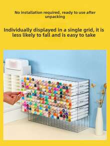 1 Stück 18-Fach Acryl Marker Stifthalter Box - Transparenter Mehrzweck Büro Schreibtisch Organizer, geeignet für Schule, Büro, Wohnzimmer Dekoration - Aquarellstift Aufbewahrungsbox
