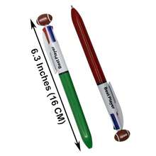 30 PCS Multicolor Rugby Football Ballpoint Pen Retractable 4 In 1 Colored Pens Cool Ball Sports Pen 4 Color Pens For Schoolsss Students Party Office{Inchcolorinch:InchMulticolorinch} - 多色 - 查看 3