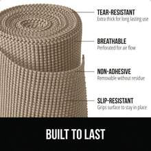 Kitchen CabinetsGorilla Grip Drawer and Shelf Liner Strong Grip Non Adhesive Easiest Install Mat Durable Organization Liners Kitchen Cabinets Drawers Cupboards Bathroom Storage Shelves 12 IN x 10 FT BeigeKitchen Cabinets - Beis - Ver 2