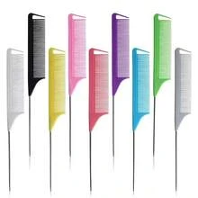 Broken Teeth Pick Dye Comb, Hair Salon Design, Steel Needle Pointed Tail, Plastic Comb, High Temperature Resistant And Anti-Static Pick Dye Comb - Multicolor - View 2