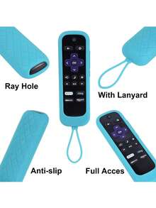 适用于 Roku 电视遥控器的硅胶遥控器保护套，兼容 Roku 电视遥控器，夜光遥控器收纳套，适用于 Roku Streaming Stick 4K、Express 4K+、Premiere、Stream Bar、简易遥控器/语音遥控器，带挂绳绝缘套，适合闺蜜节、小狗主题、嘉年华、妇女节、旅行必备、婚礼回礼、Y2K 主题、卧室、汽车配件、厨房装饰等场合。 - 彩色 - 查看 7