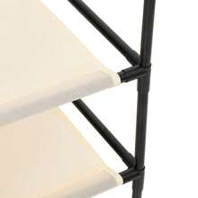 vidaXL 4-Korb Kommode Aus Stahl Und Stoff, Creme, 63*30*71 Cm - White - View 6