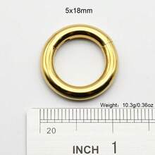1 Piece Large Gauge Septum Clicker 10mm-2mm 12G Round Smooth 316L Stainless Steel Earplugs Piercing Single Hinged Clicker Segment Hoop Ring Big Nose Piercing Punk Ear Expander Septum Piercing Segment Clicker Rings Earweight Body Jewelry - Gold Nose Ring - View 40
