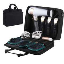 Hairdressing Bag, For Hairdressing Tools, Stylist Travel Bag, Hair Styling Tool Storage Bag, Cosmetic Bag, Large Organizer With Multiple Compartments For Stylists And Barbers, For Scissors, Combs, Brushes And Clips, Lightweight Yet Durable, Functiona - Black - View 5